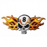 patch crane 8 flamme horizontal ecusson tete de mort