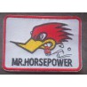 patch mr horsepower rectangulaire ecusson thermocollant