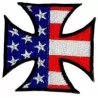 patch cross malta flag USA badge rock roll biker motorcycle