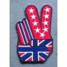 Patch peace english union jack badge thermo-adhesive biker