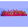 patch flamming flammes rouge ecusson theermocollant rock