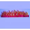 patch flamming flammes rouge ecusson theermocollant rock