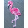 Pink flamingo patch ideal pin up rockabilly kitch bird