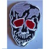 patch crane oeil rouge ecusson thermocollant tete de mort