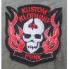 patch crane kustom klothing 13 punk tete de mort flamme