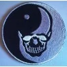 patch skull black white ying yang badge thermo-adhesive