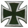 patch croix de malte noir argent ecusson rock roll biker