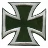 Patch Maltese Cross Black Silver Rock Roll Biker Badge