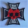 patch croix de malte et crane ride free live free ecusson