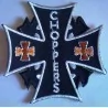 Patch Maltese cross black chopper and small orange cross