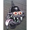 Patch monster helmet with tip that sticks out the tongue Ecusson USA