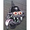 patch monstre casque a pointe qui tire la langue ecusson usa