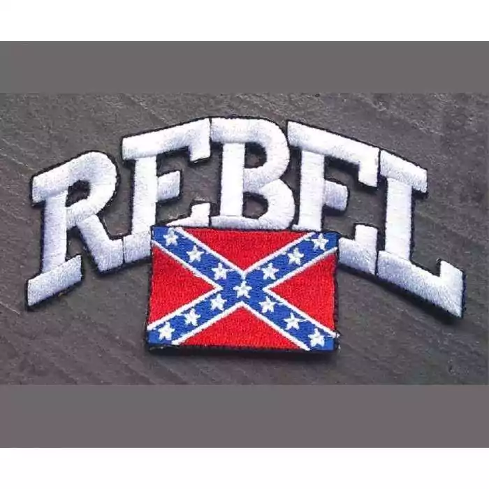 patch rebel ecrit en blanc et drapeau ecusson thermocollant patch rebel ecrit en blanc et drapeau ecusson thermocollant