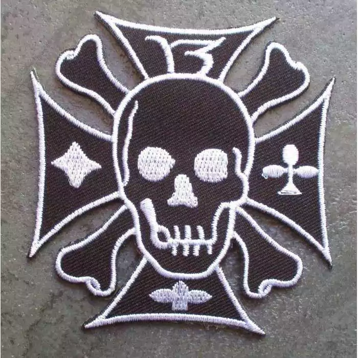 Patch Biker Croce Maltata Ricamato Termoadesivo - Naga Patches Tema BMW