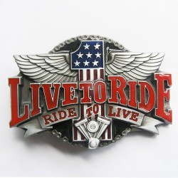 Live to ride belt buckle mbiker motorcycle chopper man Live to ride belt buckle mbiker motorcycle chopper man
