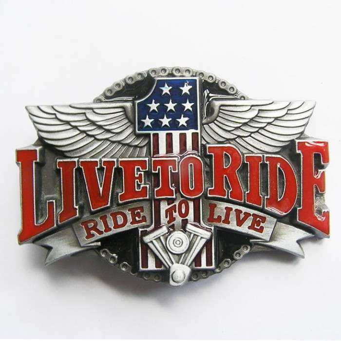 Live to ride belt buckle mbiker motorcycle chopper man Live to ride belt buckle mbiker motorcycle chopper man