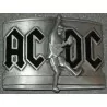 AC-DC belt buckle and hard rock black guitar