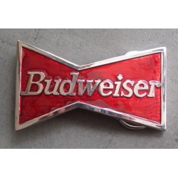 boucle de ceinture budweiser biere logo rouge beer usa