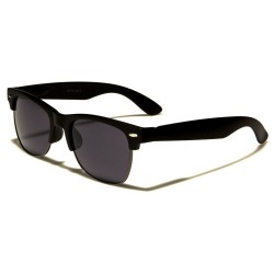 lunette de soleil style retro 50's noire verre noir homme