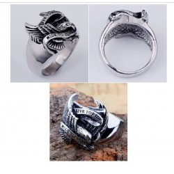 chevaliere live to ride aigle 10US inox bague homme biker motard