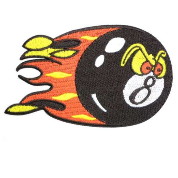 patch 8 ball a flammes avec des yeux rock roll ecusson neuf vetements patch 8 ball a flammes avec des yeux rock roll ecusson neuf vetements