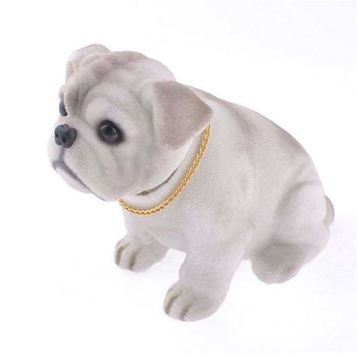 chien de plage arriere de voiture bulldog gris collector chien de plage arriere de voiture bulldog gris collector
