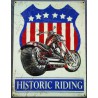 Plaquemoto Historic Riding 70x50cm Tole Deco US Garage