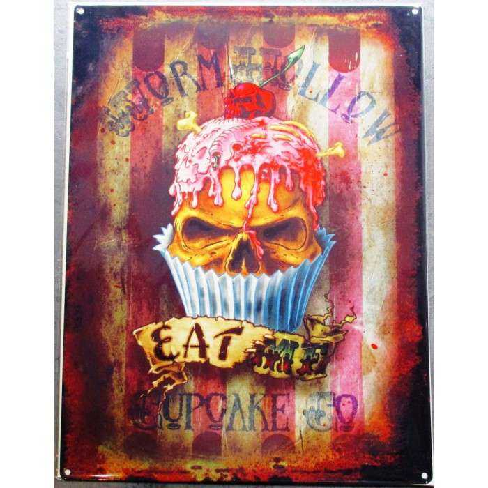 plaque eat cupcake crane tete de mort 70x50cm tole deco us salon tatouage plaque eat cupcake crane tete de mort 70x50cm tole deco us salon tatouage