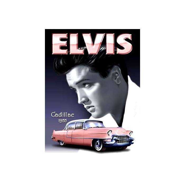 plaque elvis presley et cadillac 70x50cm tole deco us diner king rock roll plaque elvis presley et cadillac 70x50cm tole deco us diner king rock roll