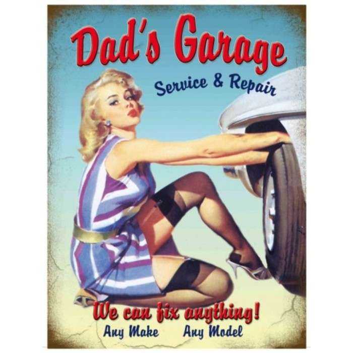plaque pin up dad's garage bleu 70x50cm tole deco us diner loft bar plaque pin up dad's garage bleu 70x50cm tole deco us diner loft bar