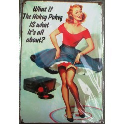 Plate pin up and turntable 30x20 cm Tole Deco retro 50's Deco Bar Plate pin up and turntable 30x20 cm Tole Deco retro 50's Deco Bar