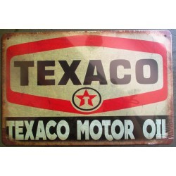 plaque texaco motor oil tole deco garage loft diner bar