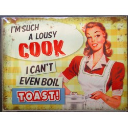 plaque pin up such a lousy cook tole style affiche retro 50's usa