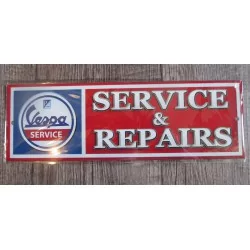 plaque vespa service and repair tole deco scooter garage