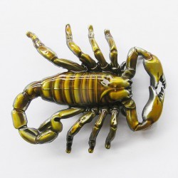 boucle de ceinture scorpion jaune doré homme femme zodiac