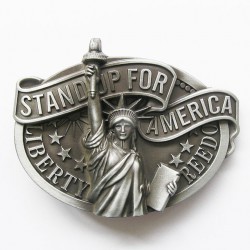 boucle de ceinture statue de la liberté alu stand up america