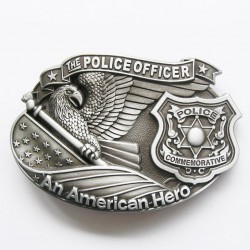 boucle de ceinture policier usa alu american heroes police