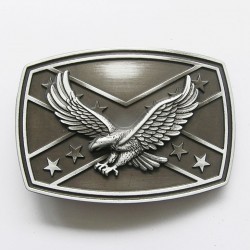 boucle de ceinture aigle sur le drapeau rebe susdiste alu