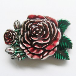 boucle de ceinture roses rouge fleur bouquet femme pin up