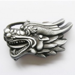 boucle de ceinture tete de dragon de coté alu homme femme