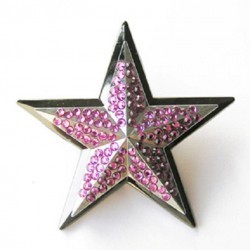boucle de ceinture étoile strass violet pinup rockab femme