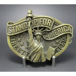 boucle de ceinture statue de la liberté bronze fan america