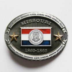 boucle de ceinture drapeau du missouri etat americain