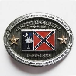 boucle de ceinture drapeau caroline du sud 1860 1865 usa
