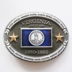 boucle de ceinture drapeau etat de la virginie usa americain