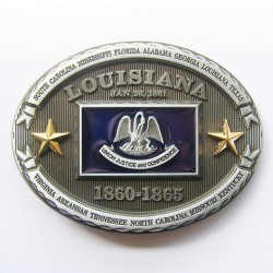 boucle de ceinture drapeau de la louisiane etat americain