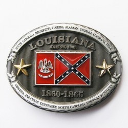 boucle de ceinture drapeau de la louisiane etat americain