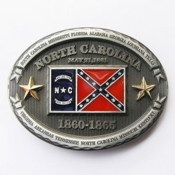 boucle de ceinture caroline du nord drapeau usa homme femme