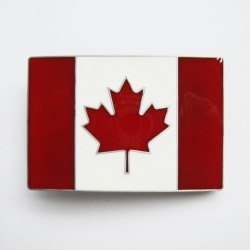 boucle de ceinture drapeau canadien canada feuille erable