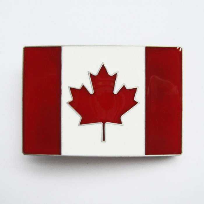 Belt buckle Canadian flag Canada Leaf Erable